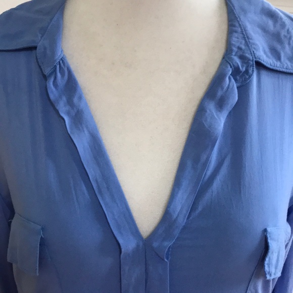 Splendid mixed media long blue shirt - Picture 6 of 14